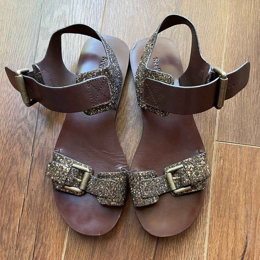 See by Chloe Glitter Sandals